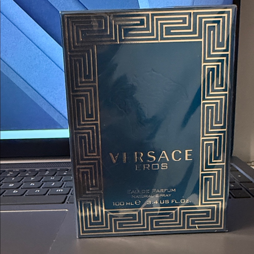 Versace Eros Box in Deep Teal with Gold Trim